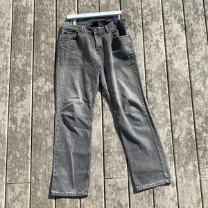 Grey Slim Straight Fit Denim Jeans